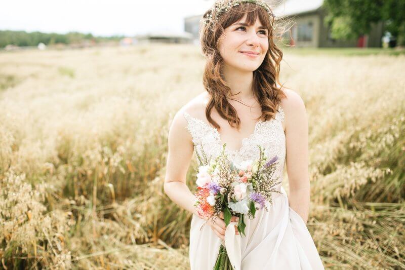 Jess looking gorgeous and happy on her wedding day.